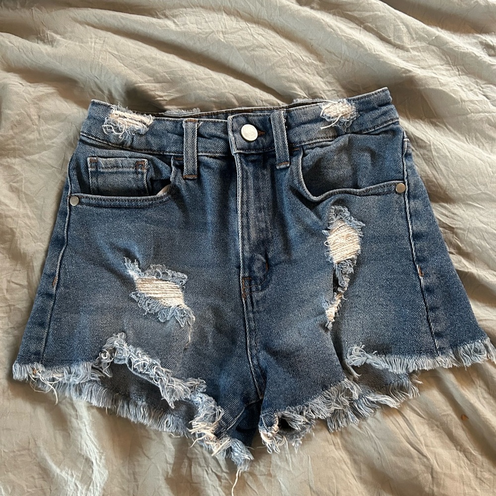 Distressed Denim Women's Shorts